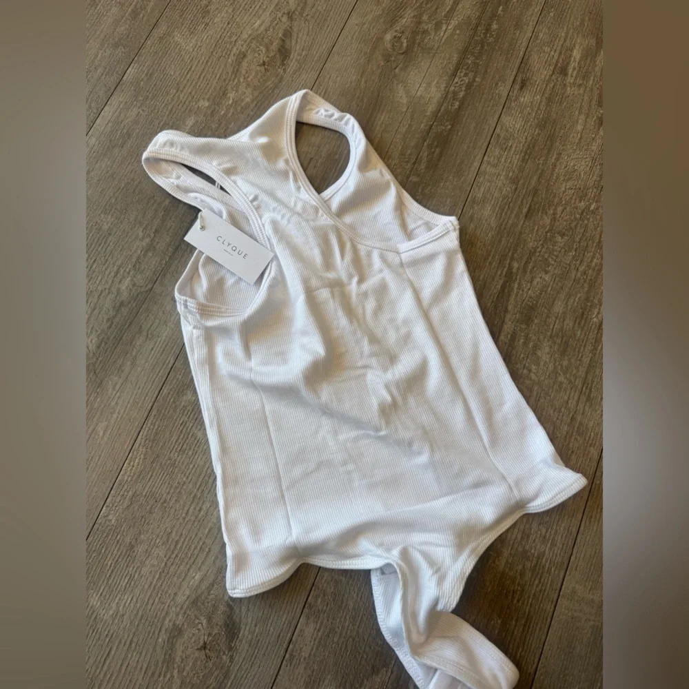 ClYQUE White Ribbed Bodysuit - Picture 12 of 13